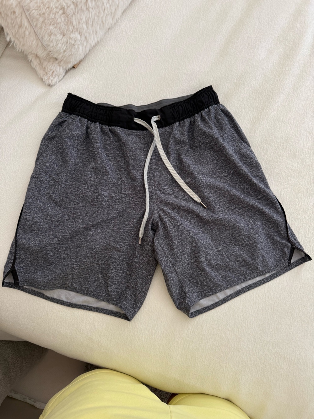 VUORI Grey Athletic Shorts with Black Waistband
